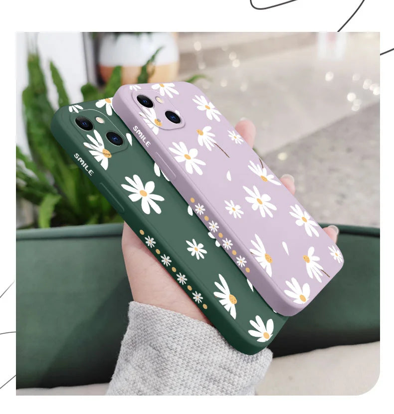 Plain Daisies Phone Case For iPhone 17 17 Air 16 16e 15 14 13 12 11 Pro Max Mini X XR XS MAX SE2020 8 7 Plus 6 6S Plus Cover