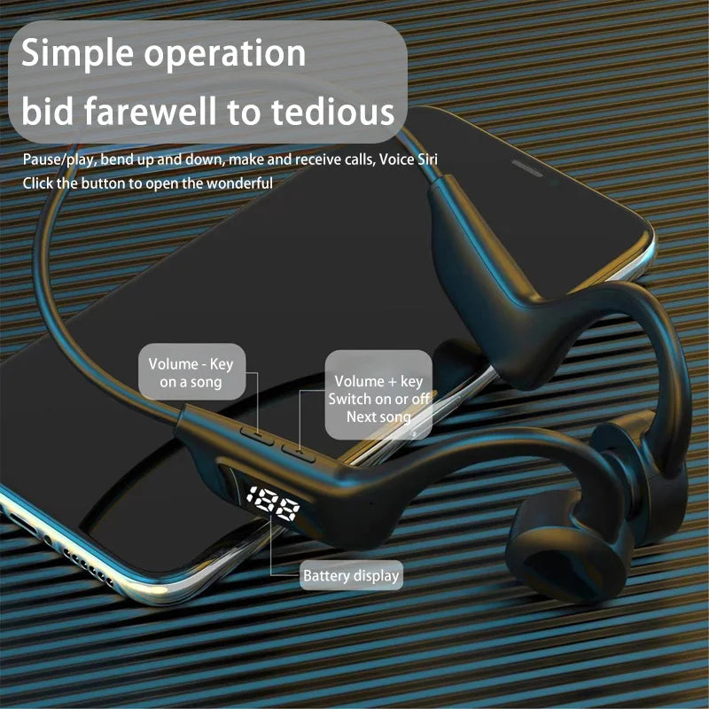Lenovo Bone Conduction Wireless Earphone Sport Swimming Bluetooth Compatible Headphone Hand-free With Mic For Sports Running NEW