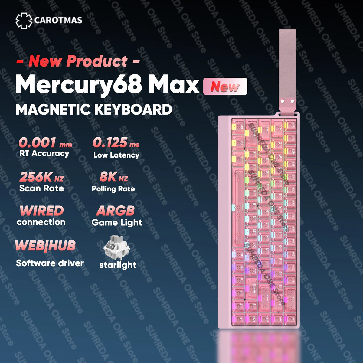 IROK Carotmas Mercury68 Max mars68 pro Mercury 68 Gaming Magnetic Mechanical Keyboard Rapid Trigge 0.001 8K Wired Gamer Keyboard
