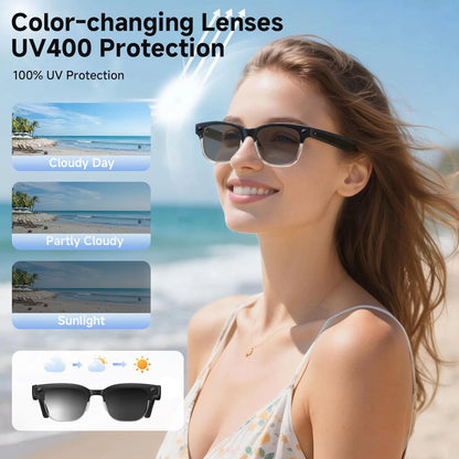 2026 New HD 800W Pixel Smart Glasses with Camera 1080P Video Recording WIFI ChatGPT Translation Music Call Earphones Sunglasses