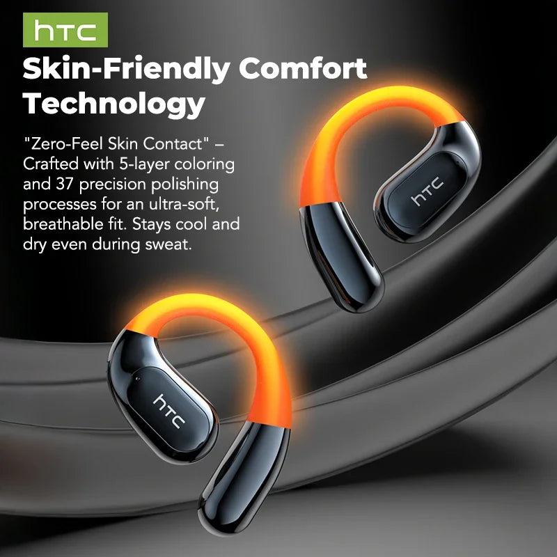 HTC NE12 Bluetooth Earphones AI Translator Earbuds OWS Sport Headphones  HD Call Wireless Headphones Glowing Earhook Longlife