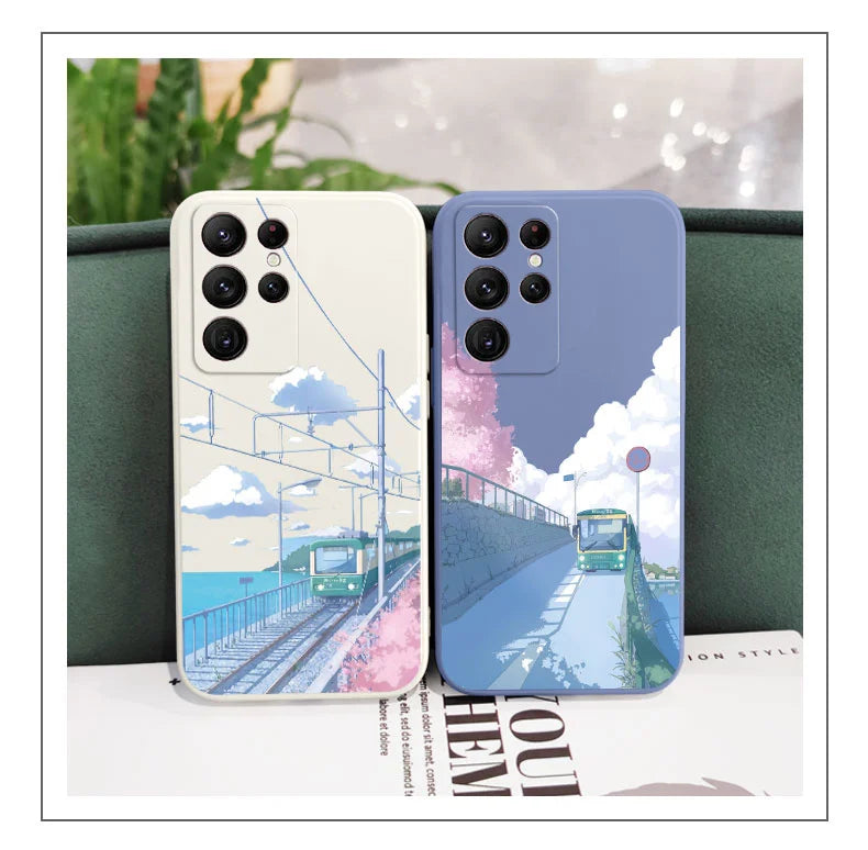 Tranquil Scenery Phone Case For Samsung Galaxy S25 FE S24 S23 S22 S21 S20 Ultra Plus S10 10E Note 20 ultra 10 9 Plus Cover