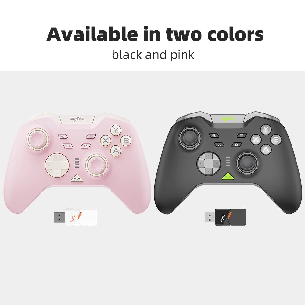 Pink Game Controller, Original PXN P5 Controller Supports Switch, iOS, Android, Computer PC, Built-in 2.4G Receiver