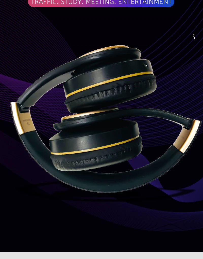 Over-ear Wireless Headphones Bluetooth 5.3 HiFi Stereo Low Latency Noise-canceling Headset Gaming Earphones with ENC Micphone