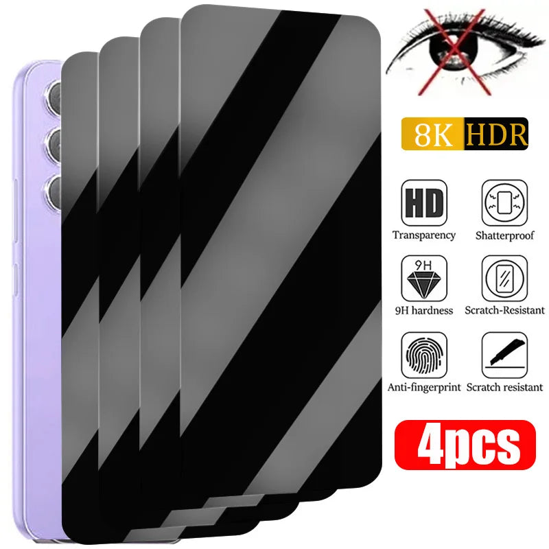 Anti Spy Tempered Glass For Samsung A53 A35 A54 A55 5G A52 A52S A51 A50 A34 A33 A32 A31 A25 A24 A23 A22 Privacy Screen Protector