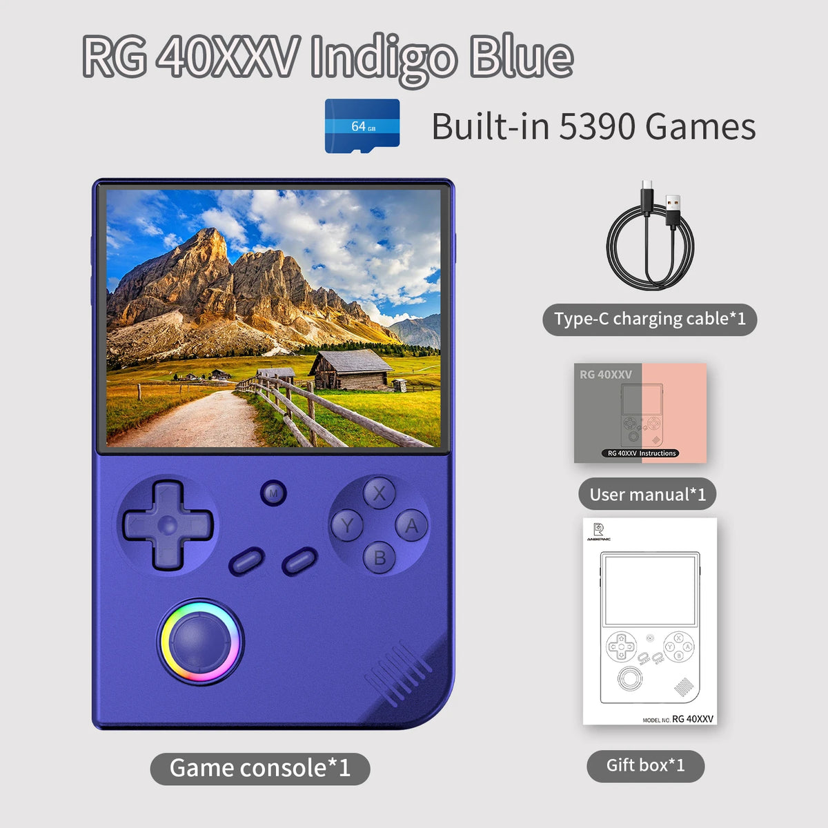 ANBERNIC RG40XXV & RG35XX Plus Retro Handheld Game Console 640*480 IPS Screen Linux 64-bit 5000Games Support WIFI,Bluetooth,HDMI