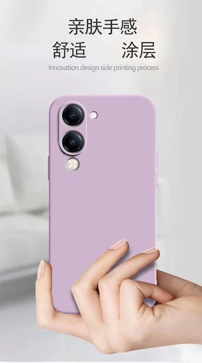 For VIVO Y29S Y19 5G Y04 Y19e 4G Case Simple Skin-friendly Silicone Lanyard Cover for VIVo Y29 s Anti-slip Shockproof Funda