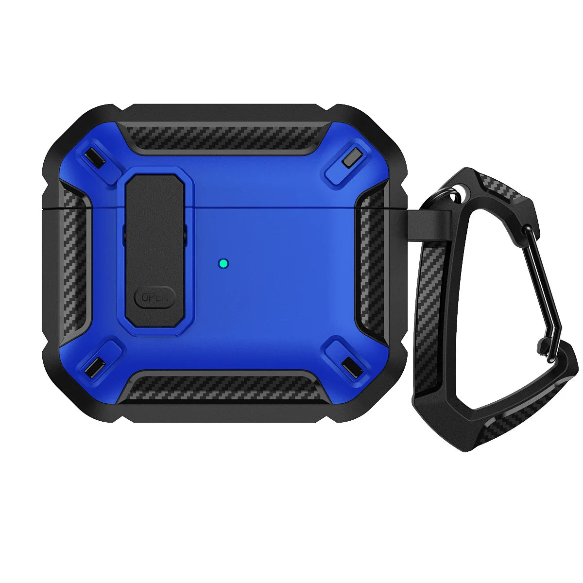 for AirPod 4 Case Carbon Fiber Elements Military Drop Proof Auto Pop up Cover with Cleaning Kit for Men AirPods 4 Earbuds Funda