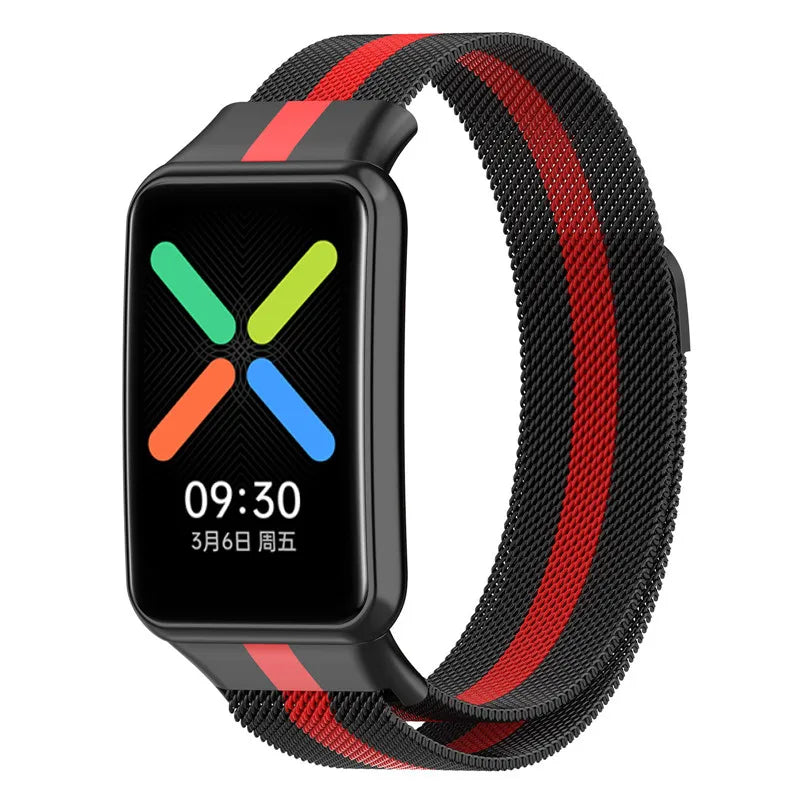 Magnetic Loop Sports Strap For Oppo Watch Free Nfc Smart Watch Replacement Metal Stainless Steel Bracelet Wrist Strap