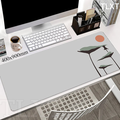 Cat Locking Edge Mouse Mats Cute Large Rubber Mouse Pad Gaming Mousepads Gamer Mousepad Black Desk Pads Office Keyboard Mat