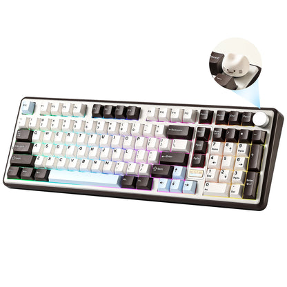YUNZII B98 PRO QMK/VIA Wireless Mechanical Keyboard, 96% Layout Custom Gaming Keyboard, Hot-Swap Gasket RGB Keyboard for Win/Mac