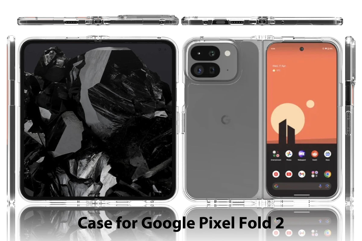 Case For Google Pixel 9 Pro Fold Fold2 Luxury Acrylic Transparent Folding Cover For Pixel9 Pro Fold Thin Shockproof Bumper Funda