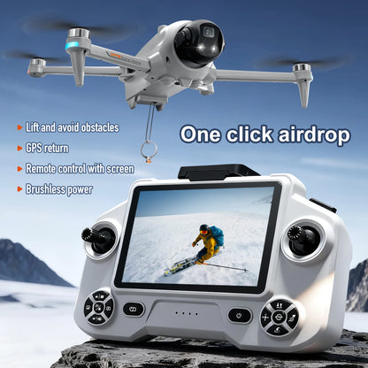 ZNLYRION YL059 GPS Foldable Drone With Large Screen Remote 180 Electric Adjustable Camera All Round Obstacle Avoidance Brushless Motor 5G FPV RC Quadcopter