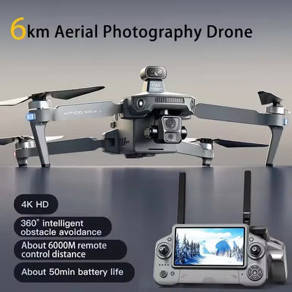 Teeggi KF100 MAX GPS RC with screen Drones With 4K HD Camera Profesional 3-Axis Gimbal obstacle avoidance 6KM Foldable RC Dron