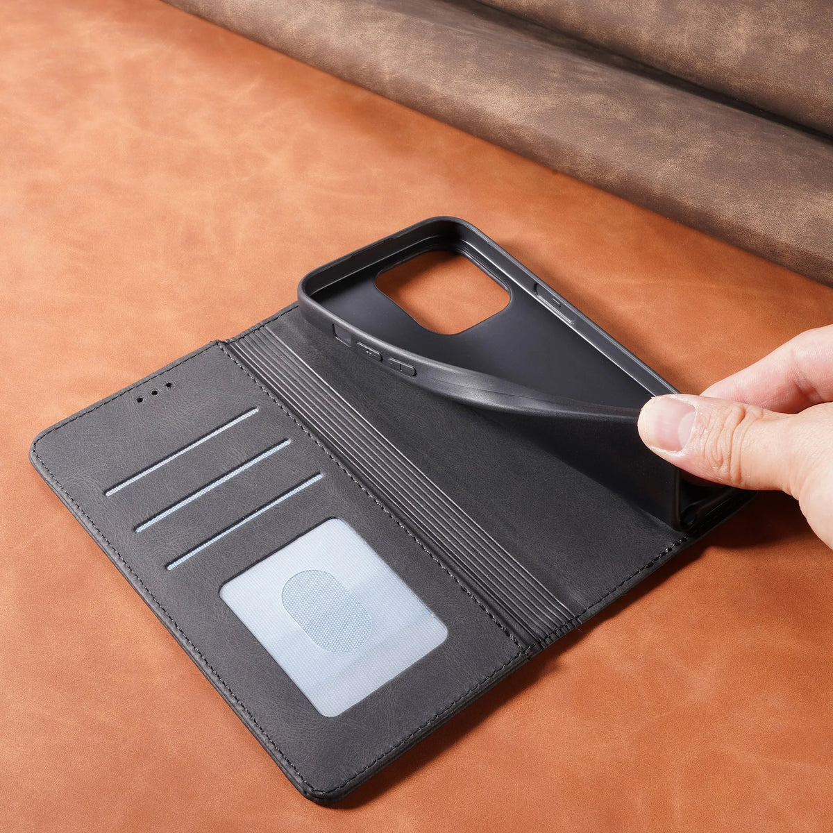 Flip Wallet Case For iPhone 18 17e 16 15 14 13 12 11 17 Pro Max Mini 16e XS Max X XR 8 7 Plus SE Card Holder Protect Cover Funda