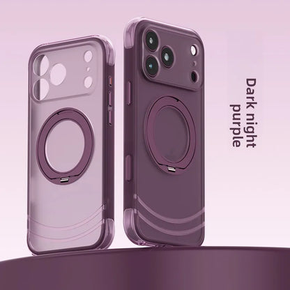 Luxury 360 Rotating Magnetic Kickstand Skin Feel Shockproof Case for iPhone 18 Pro Max 17 Pro for Magsafe Slim Fit AI key‌ Cover
