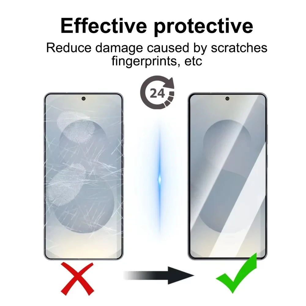 1-4pcs For Samsung S26 Ultra S26 Edge S26 S25 Ultra S25 Plus S25 Edge S24ultra S24 S22 Privacy Tempered Glass Fingerprint Unlock