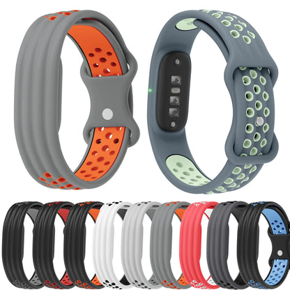 Silicone Loop Sport Watch Strap for Google Fitbit Air Two Tone Bracelet Breathable Band Wristband Correa Replacement Accessories
