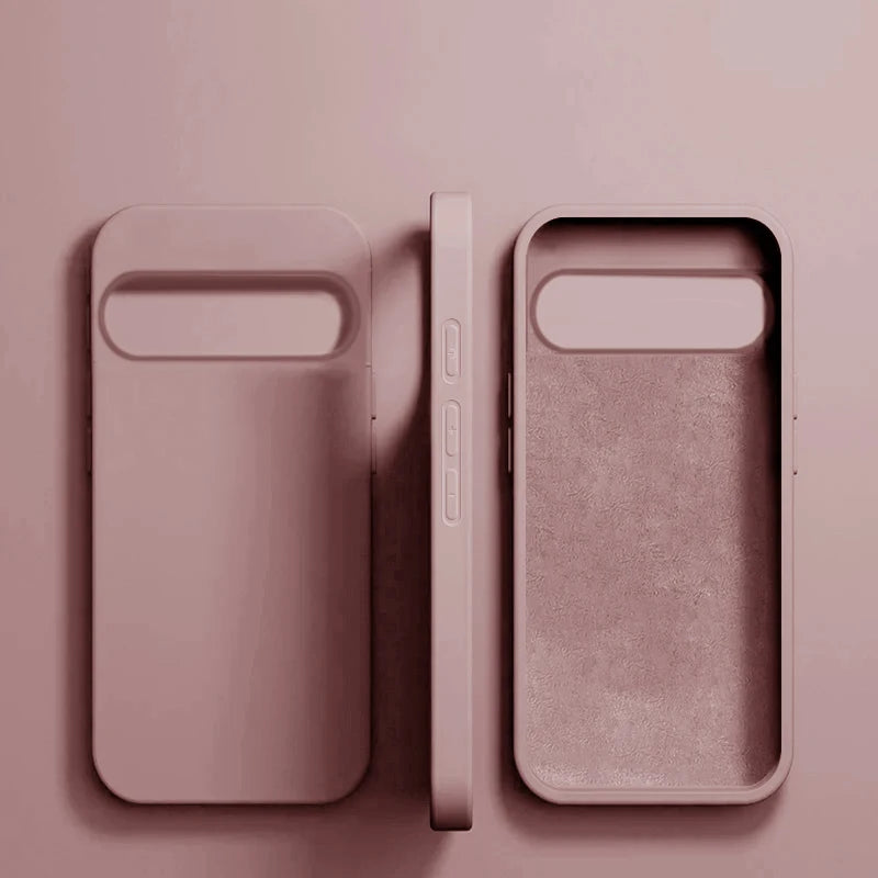 Luxury Original Liquid Silicone Cases for Google Pixel 9 8 6 7 Pro XL Shockproof Case for Google Pixel 8A 7A 6A Soft Phone Cover