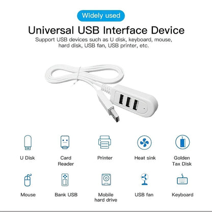3 In 1 USB HUB Splitter Socket Multi-function USB Charger USB Port Hub High Speed Data Transfer For PC Laptop 30cm/120cm USB Hub