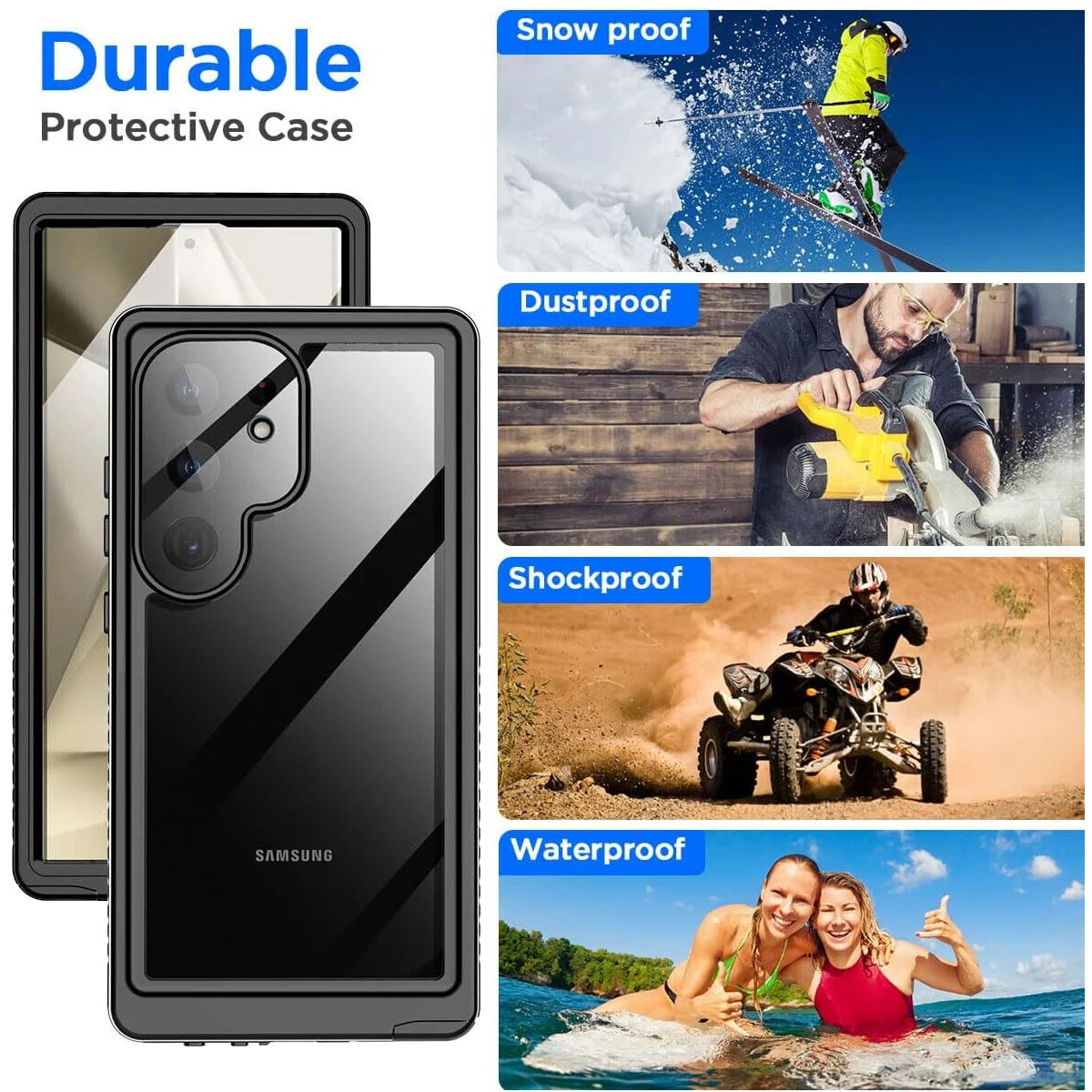 Shellbox Waterproof Case For Samsung S26 S25 S24 Ultra A57 A37 A56 A36 A17 A16 5G Metal Aluminum Swimming Phone Luxury Cover