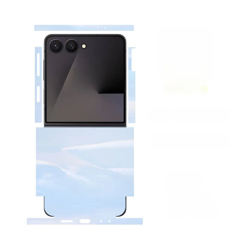 Skin For Samsung Galaxy Z Flip 7 6 5 4 3 Back Film Sticker Full Cover Protective Decal Wrap Side Frame Back Screen Protector