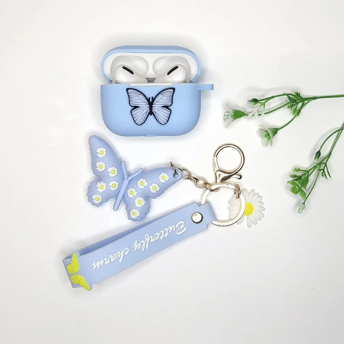 Airpods Pro2 Generation Protective Case 2023 Cute Cartoon 3d Butterfly Charm Soft Silicone