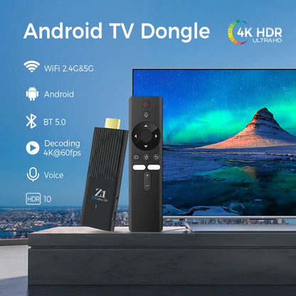 TV Stick New Z1 Android 15.0 Z1 PK MX10-F3 WiFi 5G Allwinner H313 Good Price Mini BT5.0 1080P 8K 4K TV Stick IPTV