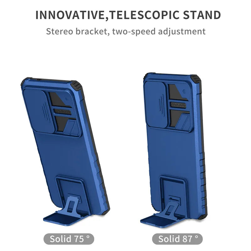 Shockproof Armor Funda For Samsung Galaxy S20 FE S21 S22 S23 S24 Plus Note 20 S25 Edge S26 Ultra 5G Slide Lens Protect Case