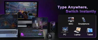YUNZII RT75 PRO Dual 8K Wireless Gaming Keyboard, Rapid Trigger Mechanical Hall Effect Magnetic Keyboards, RGB Custom SOCD/DKS