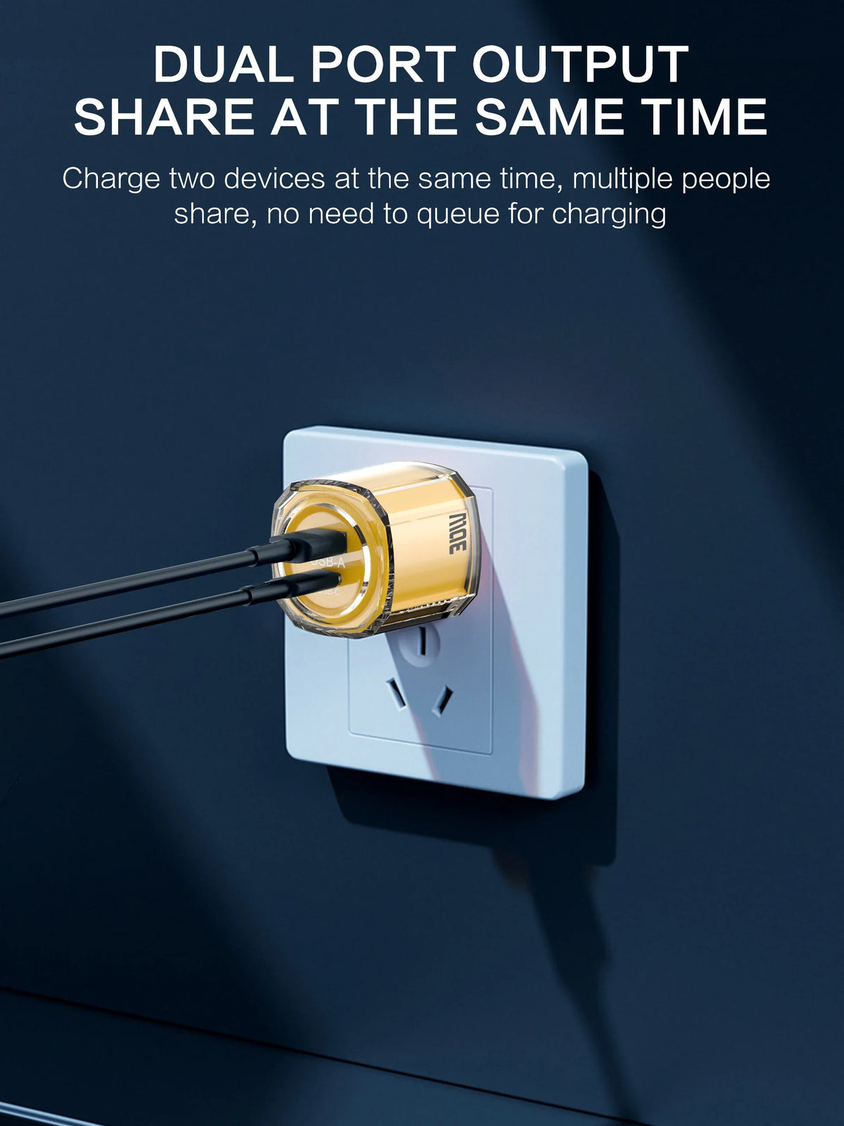 30W USB Type C Charger 2 In 1 Fast Charging Mobile Phone Adapter For iPhone Samsung Xiaomi Huawei PD Quick Charge Wall Charger