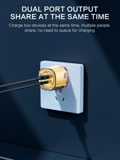 30W USB Type C Charger 2 In 1 Fast Charging Mobile Phone Adapter For iPhone Samsung Xiaomi Huawei PD Quick Charge Wall Charger