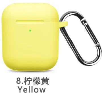 Silicone Cases With Hook Cover For Apple Airpods 1/2 Protective Shockproof Wireless Earphone Cover For Airpods 2 1 Case Box Bags