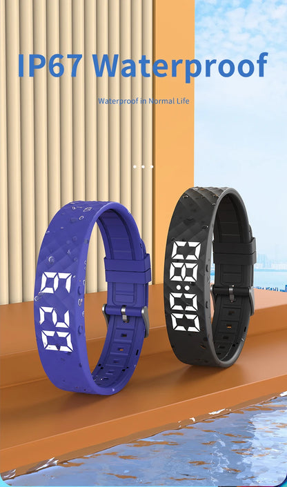 Smart Bracelet LED Digital Waterproof Smart Clock Smartband With running pedometer Monitor Smart Band Vibration Alarm Reminder