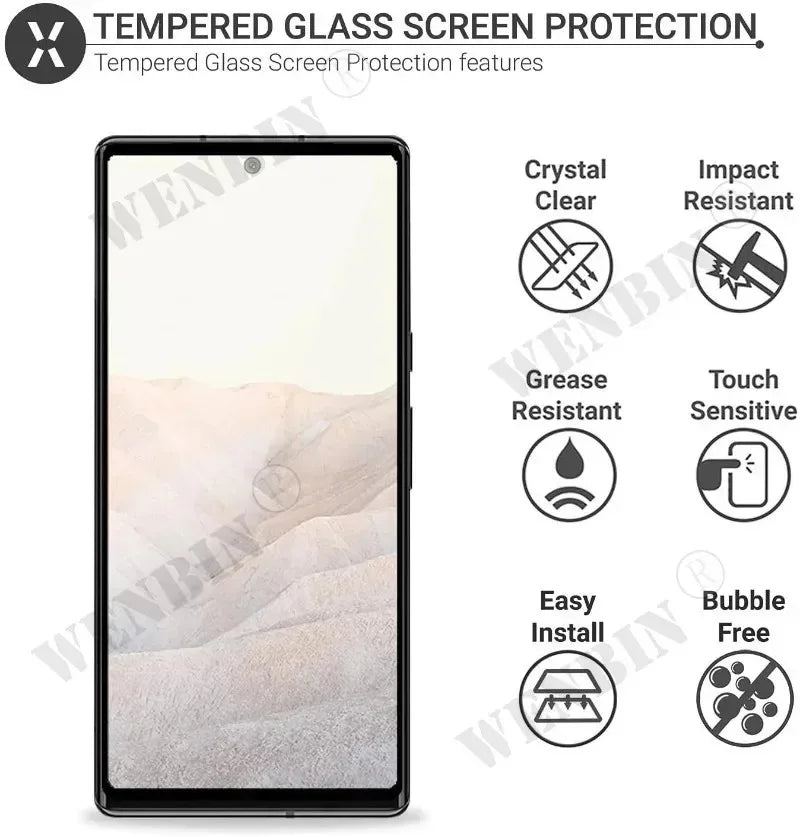 3 Pcs Tempered Glass For Google Pixel 11 Pro XL 10 9 8 Pro 10A Curved Full Cover Screen Protector