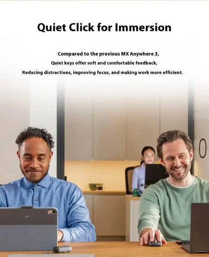 Logitech MX Anywhere 3S Wireless Ergonomic Mouse, 8000 DPI Darkfield, MagSpeed, Logitech Flow, 10m Range, USB-C, Multi-Device