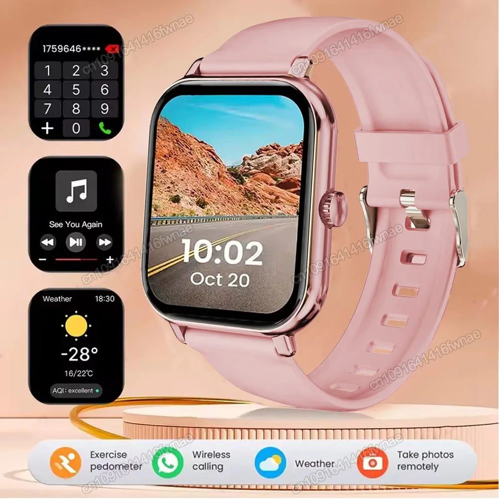 Smart Watch For Android IOS Watches 2.01inch HD Display Bluetooth Call Message Alert Music Sports Smartwatch Men Women Gift Ht30