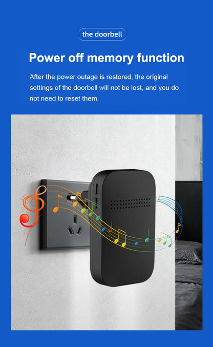 Outdoor Waterproof Long-Distance Self Powered Wireless Doorbell Without Battery Household RF433 Kinetic Door Bell