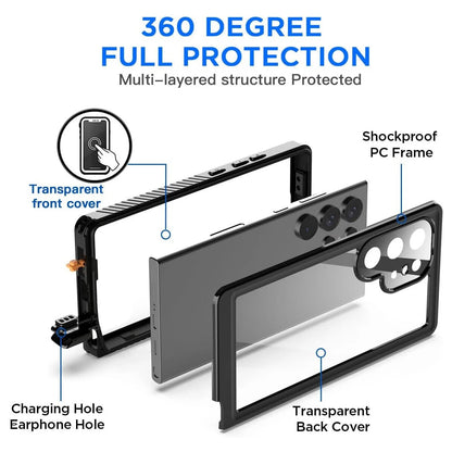 Shellbox Waterproof Case For Samsung S26 S25 S24 Ultra A57 A37 A56 A36 A17 A16 5G Metal Aluminum Swimming Phone Luxury Cover