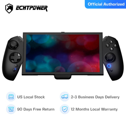 ECHTPower Wired Switch 2 Controller, Hall Effect No Drift, 9-Axis Gyro, Native C Button, 4 Programmable Back Buttons, Adjustable Kickstand, Game Card Slots, RGB Indicator