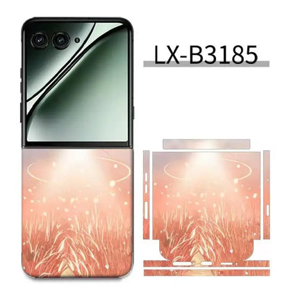 Colorful Anti-Scratch Phone Skin For Motorola Razr60 40 50 Ultra Back + Hinge Decal Matte Film For Moto Razr 40 50 Decal Sticker