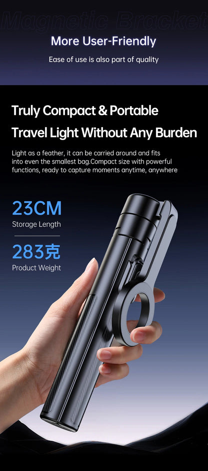 T18 Magnetic Phone Tripod Wireless Phone Grip Selfie Stick Desktop Tripod