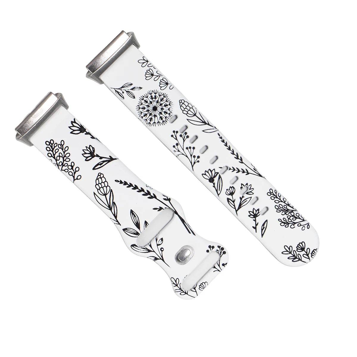 Flower Design Engraved Silicone Strap For Redmi Watch 3 /3 Lite /3 Active Two-tone Silicone Sport Strap For Redmi Watch3