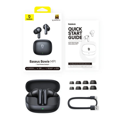 Baseus Bowie MP1 ANC Bluetooth 6.0 True Wireless Earbuds -55dB Adaptive Hybrid ANC Earphones Hi-Res LDAC 6-Mic ENC In-Ear Buds