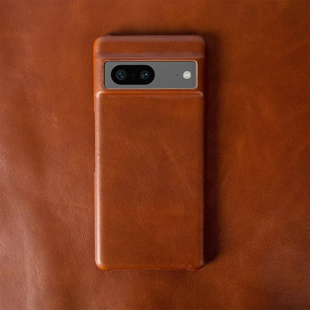 For Google Pixel 7 Case Luxury Oil Wax Genuine Leather Cover Pixel 6A 8Pro 7Pro 5A Capa Protective Etui Back Coque Carcasa Shell