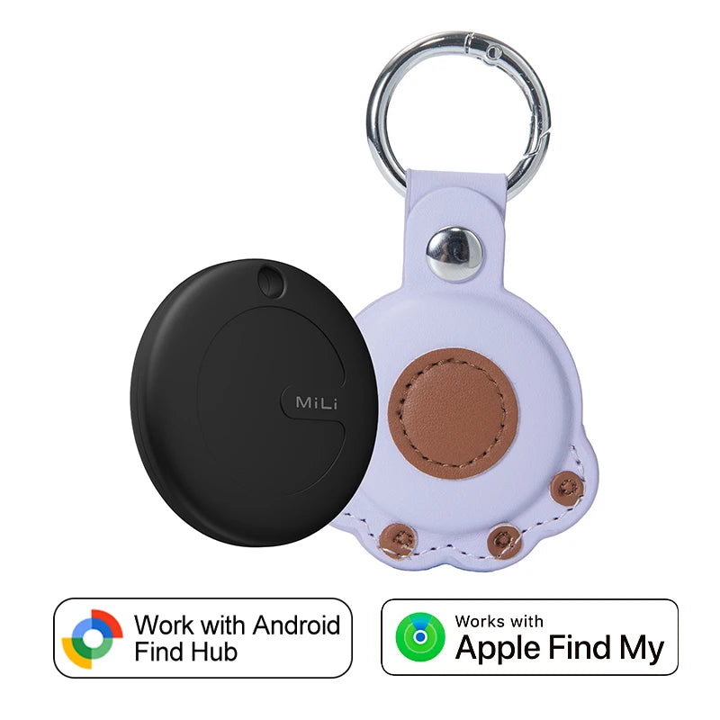 Dual System MiLi MiTag Smart Location Tag Bluetooth GPS Tracker Locator Keys Finder Works With Apple Find My & Google Find Hub