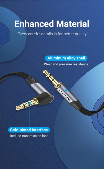 Vention Jack 3.5mm Aux Cable Male to Male 3.5mm Audio Cable Jack for JBL Xiaomi Oneplus Headphones Speaker Cable Car Aux Cord