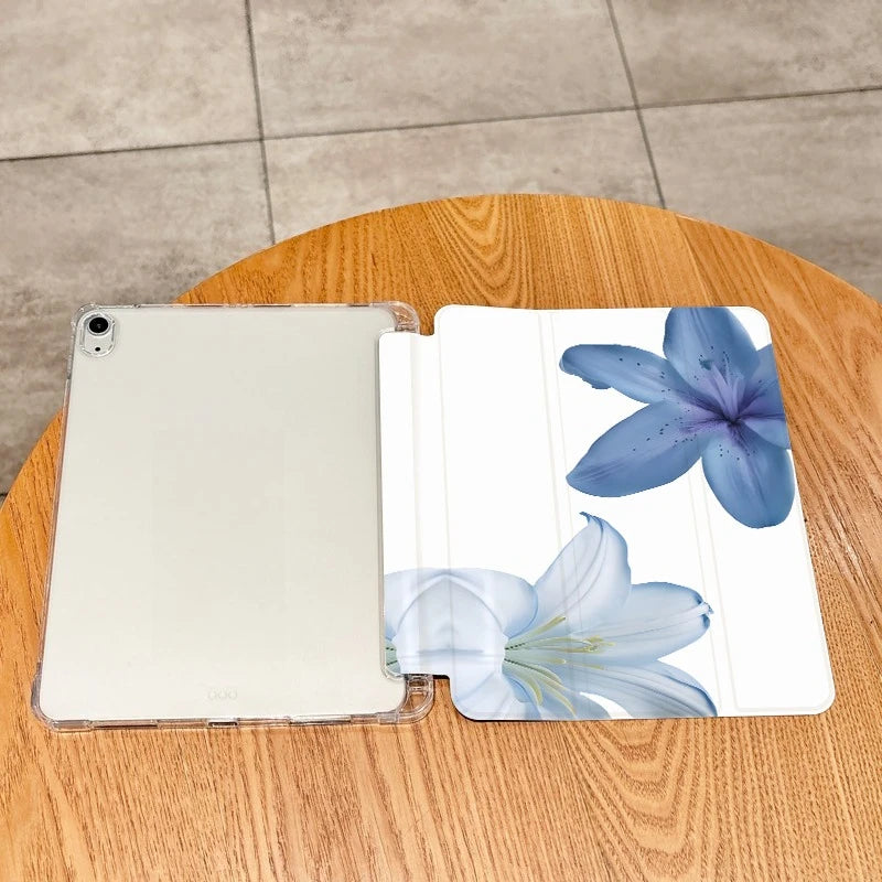 Pure&noble/elegant&fragrant Lily PAD CASE For iPad pro 10/11/2020/6th/7th /8th /Air 3rd/Air 4th/9th gen/Air 5th Gen 2022/Air 11