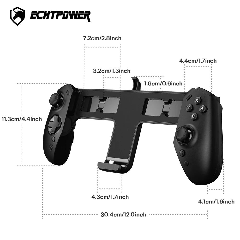 ECHTPower Wired Switch 2 Controller, Hall Effect No Drift, 9-Axis Gyro, Native C Button, 4 Programmable Back Buttons, Adjustable Kickstand, Game Card Slots, RGB Indicator