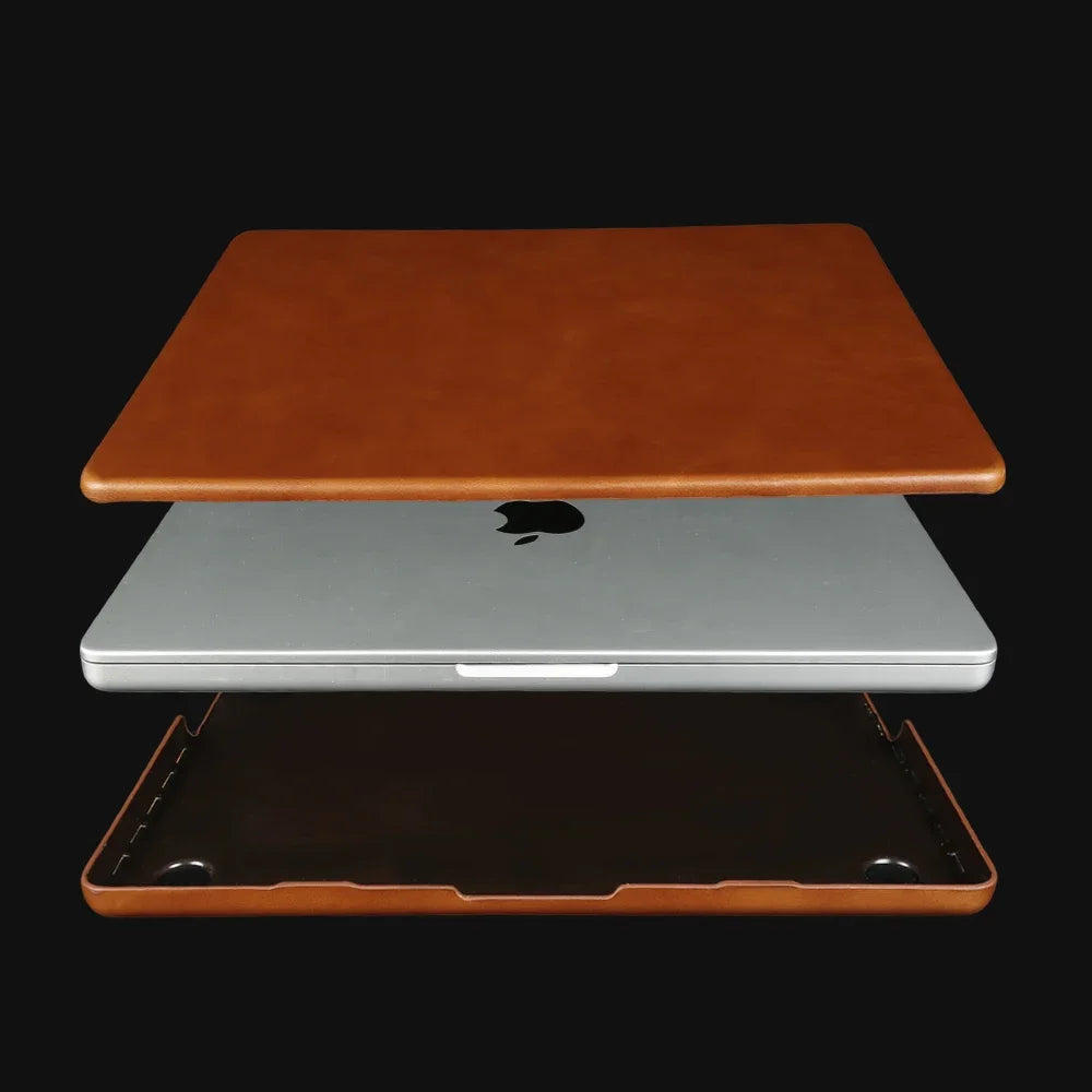Laptop Genuine Leather Case for Macbook Air 15 A3448 M5 Pro 16 A3428 A3429 Pro 14 A3426 A3427 Air 13 A3449 M5 2026 Cover Cases